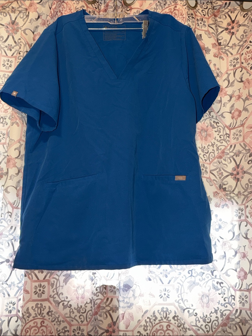 Figs Royal Blue Medical Scrub Top
